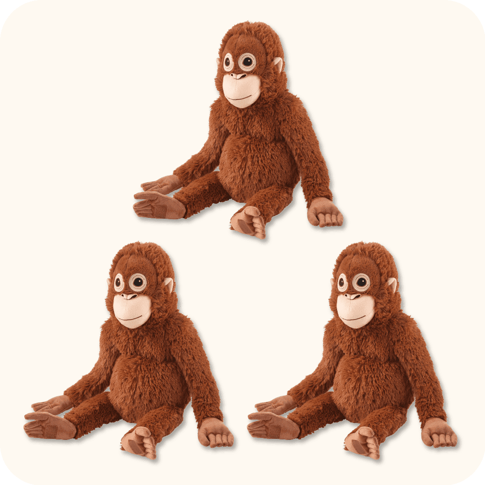 Orangutan Plush 3PCS Orangutan Plush 3PCS