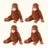 Orangutan Plush 4PCS